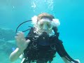 Louise learning to dive at Greenbay