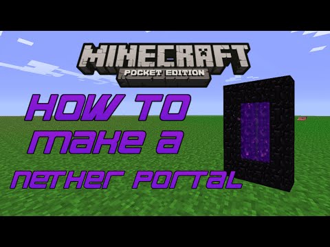 how to make a portal to the nether in minecraft pe