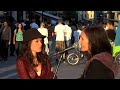 nina shliemann and sara ogilvy sing on oslo's main street july 18th 2008
