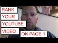 Rank Your Youtube Video On Page 1 of Google