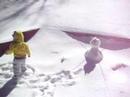 falls in the snow