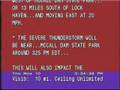 WeatherSTAR Junior LF Red Scroll Severe T'Storm Warning