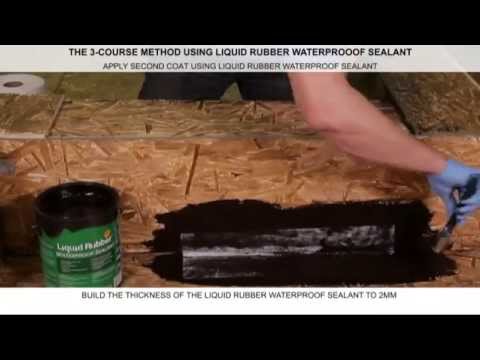 Liquid Rubber applied 3 Course Method using Geo-Textile