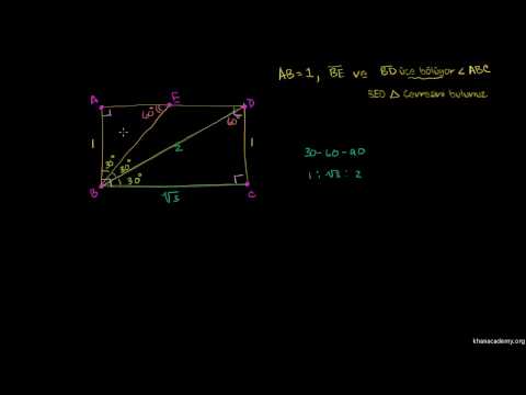 30-60-90 Üçgeni ile İlgili Soru | 9. Sınıf Matematik | Khan Academy Türkçe