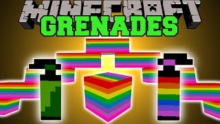 Minecraft: SPECIAL GRENADES (BLACK HOLES, NUCLEAR EXPLOSIONS, RAINBOWS,&MORE!) Mod Showcase