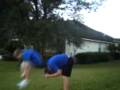 2008-12-28 | Stupid Stunts ( jumping) ~> Trenton jumps over Tyler kneeling, sitting, and standing up! ... (00:58)