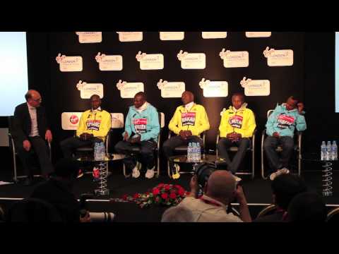 Tsegaye Kebede - Wilson Kipsang KEN 2:03:42 KIPSANG Defending Champion Patrick Makau KEN 2:03:38 MAKAU World record holder Stephen Kiprotich UGA 2:07:20 KIPROTICH Olympic Cha...