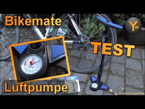 Bikemate Stand-Luftpumpe für Fahrrad-Ventile, Bälle, Schlauchboote, etc (ALDI Süd)