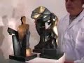 Harmony of Samothrace (Blue Bronze) - Contemporary Sculpture