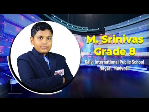 Kalvi Talks | Season 4 | M. Srinivas - Grade 8 | The Art of Rolls-Royce | Kalvi School - Madurai.