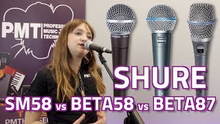 Shure SM58 vs Beta 58A vs Beta 87A Vocal Mic Compa