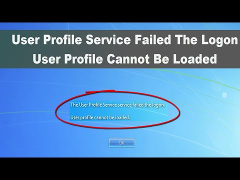 how to repair user profile cannot be loaded