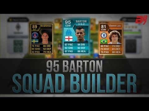 FIFA 13 Ultimate Team - Squad Builder - 95 Barton Player Card And IF Ibrahimovic Hybrid