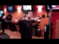Lateral Raise w/ Dumbbell - With a soft lock on your arms, lift the weight laterally to about shoulder height and repeat. Do 4 sets for 8 reps.