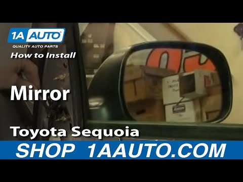 How To Install Replace Side Rear View Mirror Toyota Sequoia 01-04 1AAuto.com