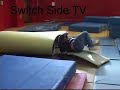Kid Jumps off bleachers
