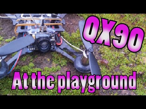 Banggood Eachine QX90 quadcopter with Betaflight 3.0.1| FPV flying at the playground #1