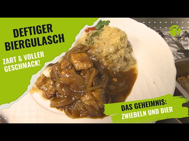 Bierfleisch mit Zwiebeln und Sauerkraut Bierfleisch mit Zwiebeln und Sauerkraut