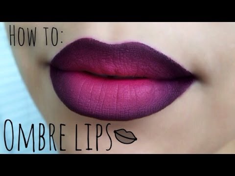 how to do purple ombre lips