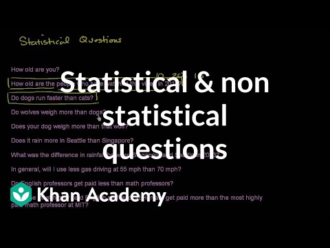 Statistical and non statistical questions