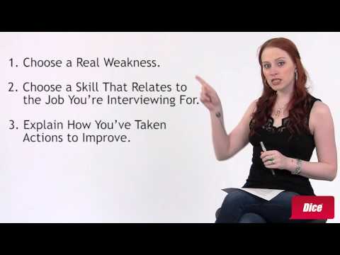how to define weakness in interview