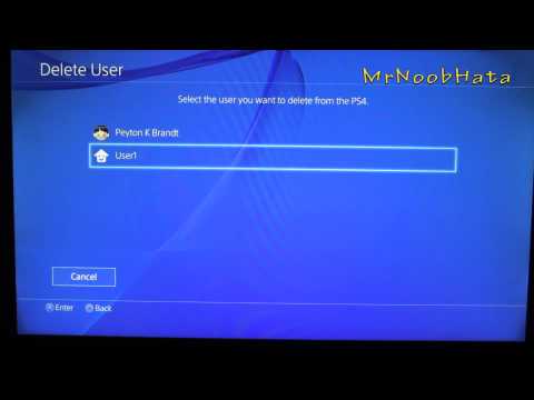 how to delete a user on ps4