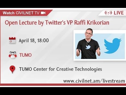LIVE. Twitter VP Raffi Krikorian Open Lecture