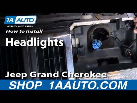 How To Install Replace Grand Cherokee Headlight 93-98 1AAuto.com