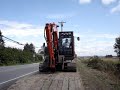 Loading a ZX 75 Hitachi Excavator on to a Trailer