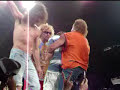 Wolfgang Van Halen getting \"beat up\" at the L.A. concert. Wolfgang Van Halen getting \"beat up\" at the L.A. concert.