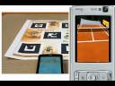 fanta.eu http (to download game for your mobile) virtual tennis is a 3d augmented reality game in which two phones connect via bluetooth before playing a game of tennis using a 