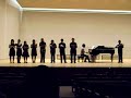We sing the Hall version of Canon by Johann Pachebell, which is an adaptation of a psalm. Our singing is accompanied by piano and violin. Even without the singing it is beautiful! 2007/1/25@APU ... canon Musy Tone 立命館 アジア 太平洋 大学 Ritsumeikan Asia Pacific University APU 
