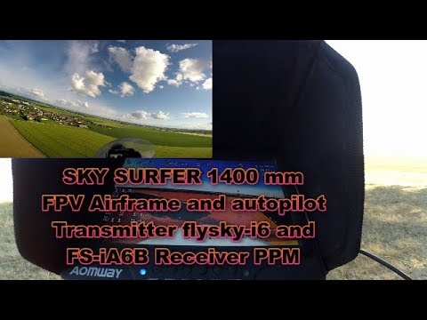 skysurfer1400mm With Flysky 2.4G 6CH FS-iA6B Receiver PPM