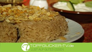 Makloubet |  مقلوبة | Maqluba | - arabisches Reisgericht mit Auberginen und Hähnchen | Topfgucker-TV