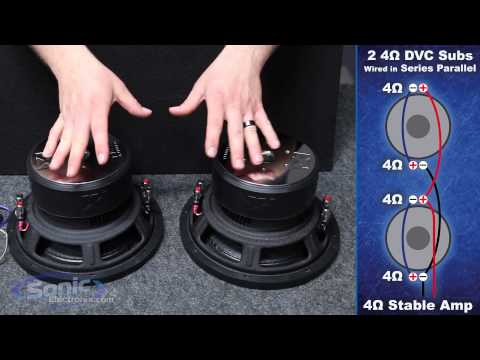 4 ohm - Learn how to wire two dual 4 ohm car subwoofers to a 4 ohm final impedance using the series parallel wiring method. The most common question we are asked her...