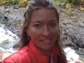 Salmon jumps up waterfall, Olympic National Park