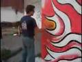 80 foot mural in two hours