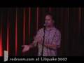 Jack Boulware performs at Liquake 2007 in San Francisco. He talks about working at a San Francisco bank in the 1980's.
