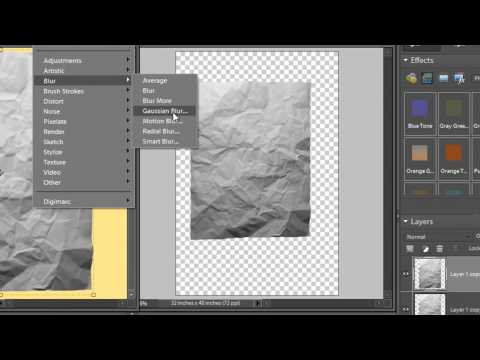 How your digital papers and wrinkles with Photoshop Elements 6.0