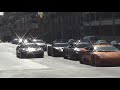 Gumball 3000 2008 LA checkpoint | gumpert apollo ferrari enzo jaguar xj220 f430 scuderia porsche Carrera GT cgt with straight pipes