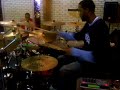 Rysean playing Bless the Lord by Tye Tribett on Drums