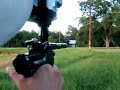 Shootin my cousins paintball gun