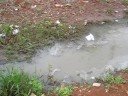 Esgoto em despejado em via de Martin�polis