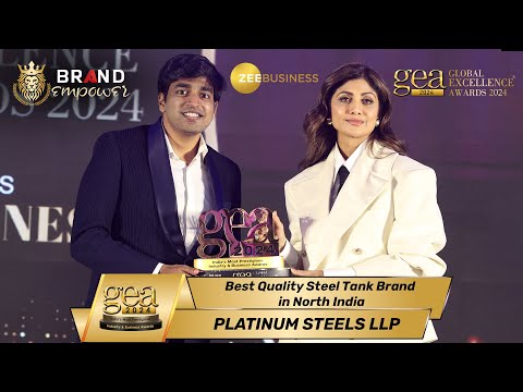 Platinum Steels LLP wins GEA for Best Quality Steel Tank Brand in North India at Zee Business Telecast