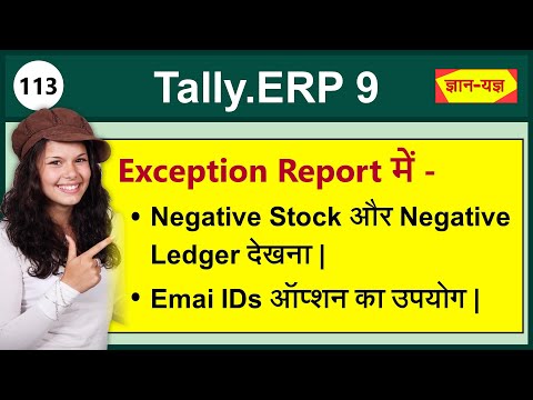 Negative Stock, Negative Ledgers, Email IDs (113)