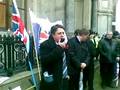 nick griffin speaking at birmingham protest for adam walker