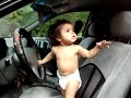 Baby dancing in a car Video