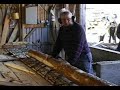 Sawmill: making planks and boards of pine log