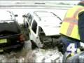 Rollover caught on tape outside Santa Fe