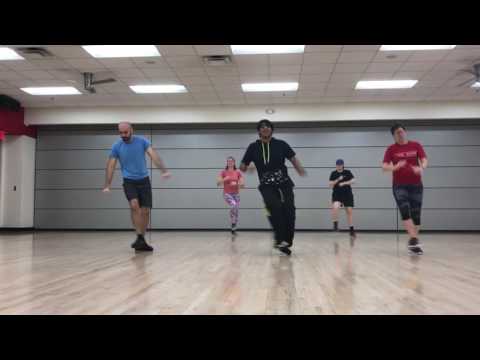 Zumba, Warm up. Song She doesn't mind by Sean Paul.